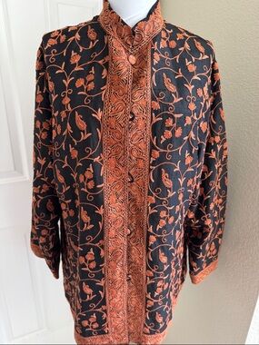 Kashmiri Silk Embroidered Coat